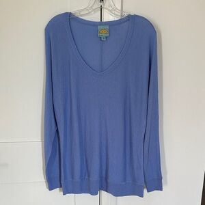 NWOT Cashmere Blend C&C California Periwinkle Blue Scoop Neck Sweater Sz Small